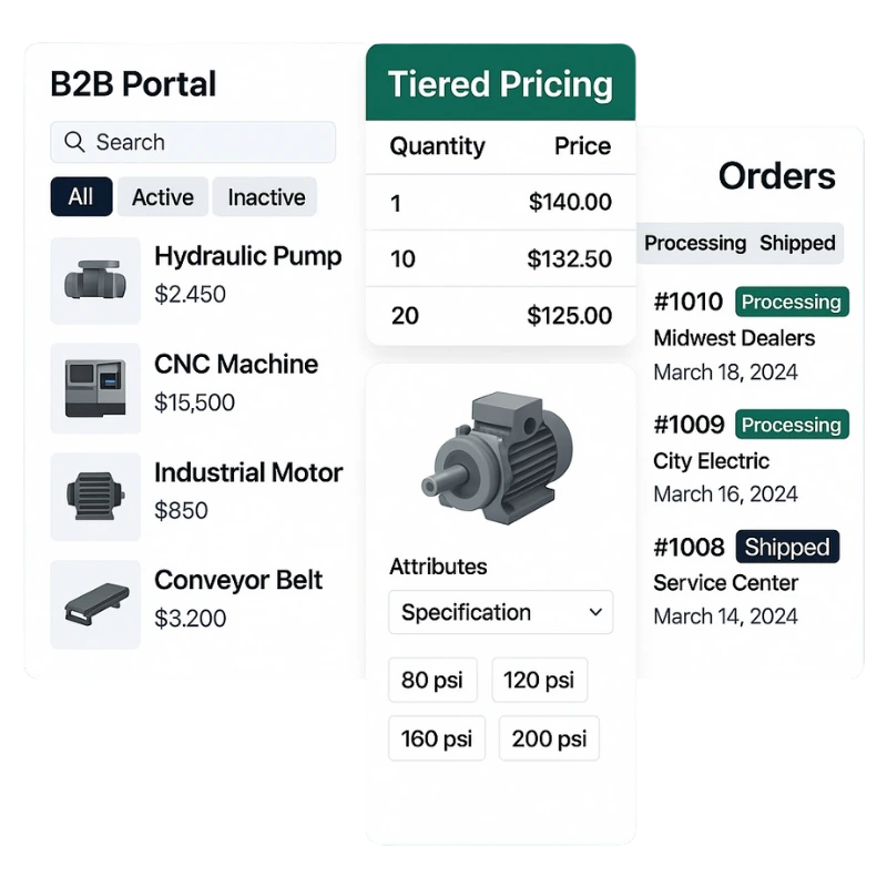 B2B Portal for Industrial Machinery